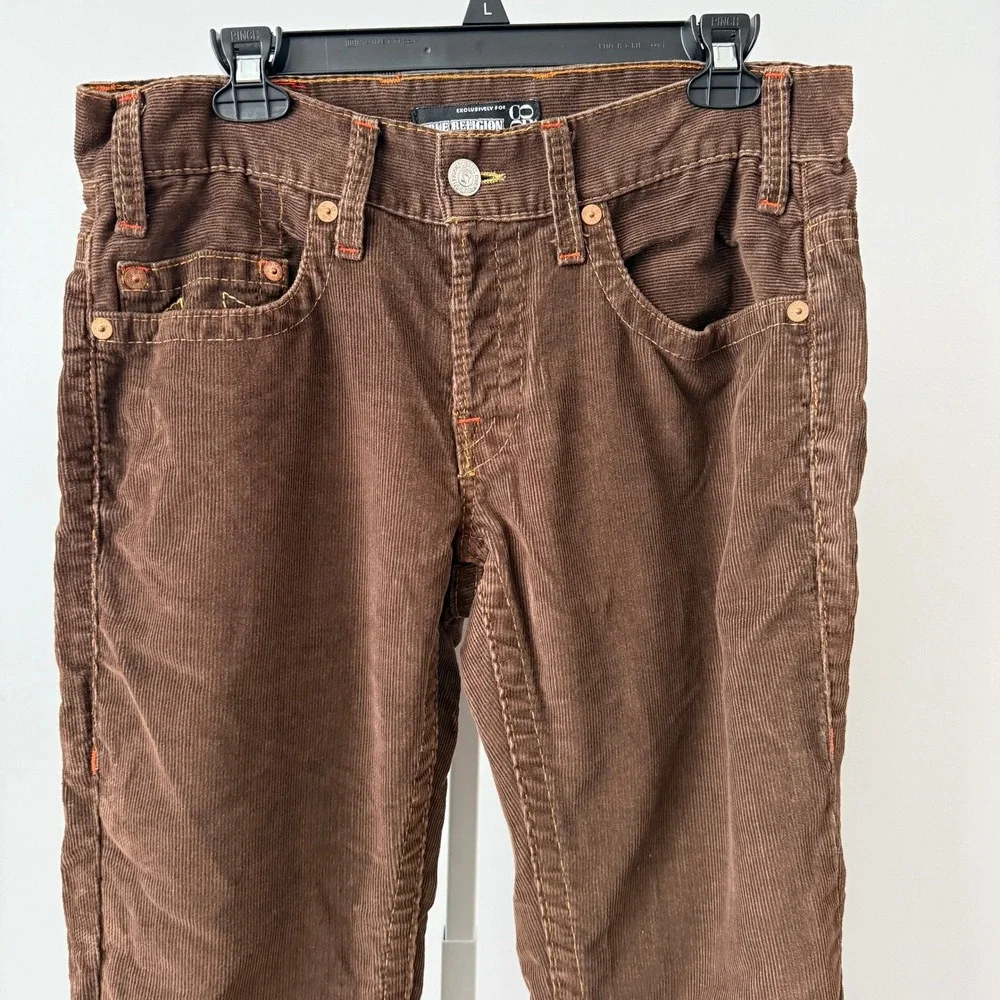 VTG True‎ Religion x Barneys NY LOGAN Brown Corduroy Jeans  32x33  Made in USA